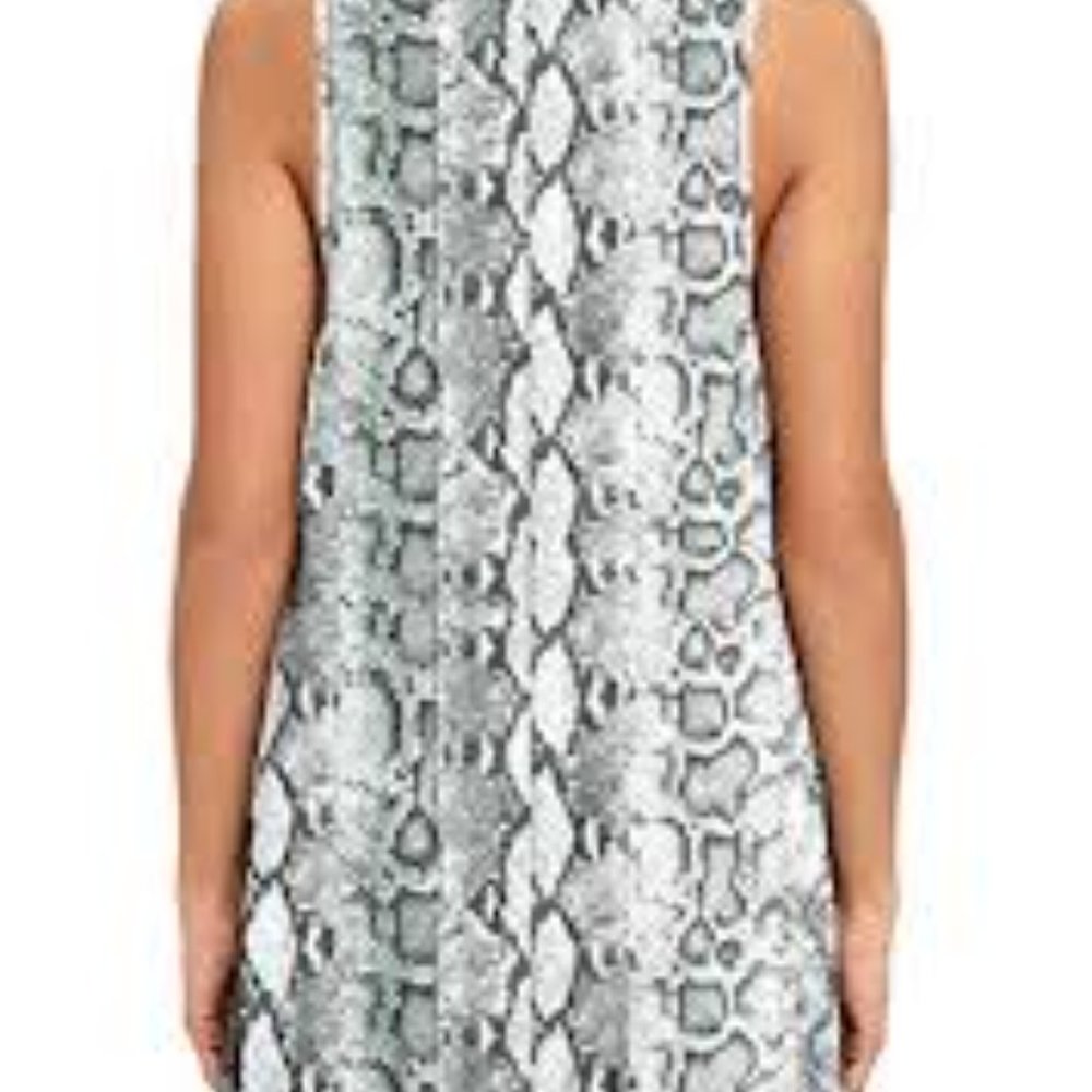 joie silk snakeskin print peri B Shift Dress - Picture 7 of 9